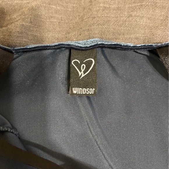 Windsor Blue Velvet Bodysuit - Picture 3 of 3